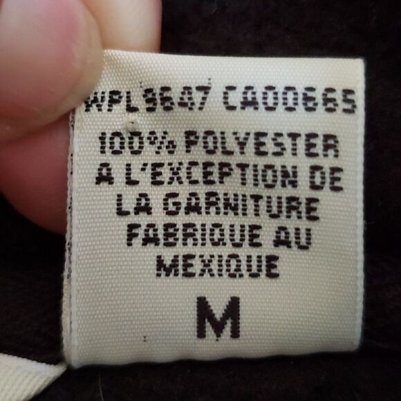 Eddie Bauer Fleece Jacket Mens sz Medium Quarter Zip Black Pullover - Picture 5 of 6